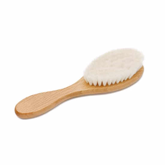 Eco Friendly Goat Hair Baby Bath Brush Organic Bamboo Grooming Beard Care Comb Beard Shaving Brush Barber